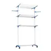 Estante Secador de Ropa de 19 Tubos, Estante de Ropa Multicapa Móvil, Estante para Toallas del Hogar, Estante Secador de Ropa Plegable Telescópico de Pie Fabricante