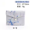 Joia Flor de Ameixa Tamanho Pequeno Tampa Flip Botão de Brocado Wenwan Pequena Bolsa de Pano Bordado Bolsa Retro Tamanho Médio Grande Bolsa de Armazenamento