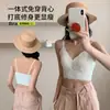 Camisola Feminina com Sutiã Embutido, Renda Fina de Verão Sexy Sem Costas, Novo Estilo 2026 Top Tubinho