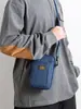 Mini Bolso para Teléfono Móvil de Hombre Lona Casual Bolso Pequeño de Hombro Moderno Versátil Portátil Bolso de Hombro para Herramientas de Moda Bolso Cruzado de Tendencia