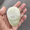 Peça de Mão de Jade Afegão com Flores Amarelas Flutuantes, Estrela da Longevidade, Buda Guanyin, Jade de Dragão, Peça de Mão de Formato Aleatório, Presente de Jade à Venda