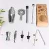 Conjunto de 10 Copos para Chicktail Pinno Transfronteiriço Aço Inoxidável Coqueteira de Cocktail Conjunto Completo para Bar Cocktail Chick Cup