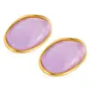 Joyería Moda Transfronteriza Europea y Americana Pendientes de Acero Inoxidable para Mujer Estilo Vacaciones de Verano Pendientes de Acero de Titanio Dopamina