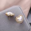 Nuevos Pendientes de Aguja de Plata 925 Personalizados Nuevos Pendientes de Corazón Elegantes Simples Pendientes de Diamantes Pendientes Accesorios de Joyería Venta al por Mayor