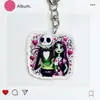 Navidad Pesadilla Acrílica Doble Cara Dibujos Animados Halloween Con Cuentas DIY Hecho a Mano Llavero para Teléfono Encanto para Bolsos