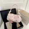 Bolso de Hombro Único con Estampado de Nicho Estilo Coreano para Mujer 2026 Nuevo Bolso de Mano Simple Fruncido Bolso Cruzado PU para Viajes