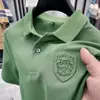 Camisa Polo de Color Sólido con Botones Bordados para Niños, Camiseta Casual de Manga Corta, Suéter Holgado de Media Manga, Camisa Base