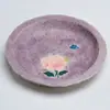 Bandeja para Bule de Chá Cerâmica com Peônias Pintadas à Mão, Tigela com Tampa, Suporte para Bule de Chá, Plataforma para Preparo a Seco, Bandeja de Chá, Conjunto Doméstico de Chá Kung Fu, Prato de Sobremesa