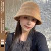 Sombrero de estilo japonés para mujer, otoño e invierno, nuevo sombrero de pescador de punto de chenilla, estilo coreano, versátil, de color sólido, informal, para lavabo
