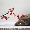 Simulação de galhos de flores de ameixa, flor de pêssego Wintersweet, árvore falsa, enfeites para mesa de jantar, floricultura seca, bonsai chinês, decoração para estudo em casa