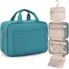 Bolsa de Maquillaje Impermeable QC, Gran Capacidad, Doble Asa con Gancho, Almacenamiento de Maquillaje para Niñas, Bolsa de Almacenamiento Plegable Dopamina