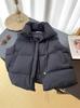 Chaleco de Algodón con Relleno de Plumas de Comercio Exterior Otoño e Invierno 2026 para Mujer, Estilo Corto, Estilo Coreano, Chaleco Chaqueta de Algodón con Cuello Alto, Chaleco, Ropa de Abrigo