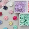 Color sólido Serie de color crema UV girasol colorido DIY acrílico hecho a mano funda para teléfono pulsera hilo de cuentas accesorios de joyería