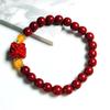 Pulsera de Calabaza de Sándalo Sangre Jade Aventurina Nuevo Rosario Joyería Pulsera Pequeña Creativa