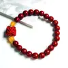 Pulsera de Calabaza de Sándalo Sangre Jade Aventurina Nuevo Rosario Joyería Pulsera Pequeña Creativa