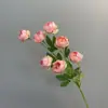 Bola de Flores Artificiales Exquisita de 7 Cabezas Transfronteriza para Boda al Aire Libre, Arreglo Floral, Pared de Flores de Fondo, Decoración de Bienvenida, Flores Falsas