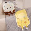 Almohada de Doble Propósito de Galleta de Tostada de Dibujos Animados Manta de Aire Acondicionado Cojín de Sofá Almohada para Siesta de Oficina Almohada Manta