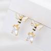 Brincos de prata esterlina 925 brincos de pino elegantes brincos de pino de borboleta fofos joias femininas brincos de pino de moda coreana