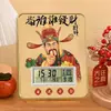 Adorno de Reloj de Paz y Alegría, Decoración de Mostrador de Entrada con Atmósfera de Año Nuevo, Exhibición de Mesa con Reloj Despertador de Calendario Perpetuo, Adorno de Estilo Chino