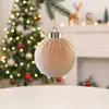 Bolas de Natal Envoltas em Tecido de Comércio Exterior Mais Vendidas para Decoração de Interiores Enfeites de Árvore de Natal DIY Bolas de Natal de Tecido em Estoque