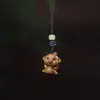Talla de madera de sándalo verde, doce zodiacos, conjunto completo de rata, buey, tigre, conejo, dragón, serpiente, caballo, oveja, mono, pollo, perro, cerdo, colgante para teléfono móvil, bolso colgante