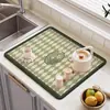 Tapete Drenante para Barra de Cocina Posavasos Absorbente de Grafeno Tapete Aislante para Mesa de Té Secado Rápido Sin Lavar para Tazas y Vasos Mesa