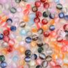 Cuentas Redondas de Resina Bicolor Ojo de Gato Fantasía Cielo Estrellado Serpentina Agujero Pasante Cuentas Sueltas DIY Hecho a Mano Accesorios para Pulsera de Cuentas Venta al por Mayor