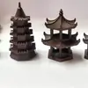 Fonte de Água Corrente com Pedras para Aquário Peixes Decoração de Paisagismo Acessórios Pavilhão Pavilhão Hexagonal e Torre Estilo Antigo
