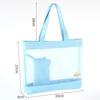 Bolsa de malla para examen Bolso tote de un hombro Bolsa para tutor Bolsa con cremallera Archivo A4 datos Malla transparente capacidad