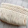Nuevo Adorno de Encaje Hueco de Algodón Ampliado y Alargado de 12 cm para Ropa, Adorno de Encaje de Algodón Beige Pastoral