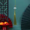 Borla de Nudo de Bambú Estilo Antiguo Boting Borla Pequeña Borla para Abanico Blanco Accesorios para Vestido Hanfu Cheongsam Estilo Antiguo Accesorios de Ropa
