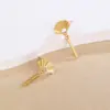 Caperucita Roja Mismo Estilo Estilo Nacional Pendientes de Borla de Abanico para Mujer Chapados en Oro Diseño de Nicho Pendientes de Alta Calidad
