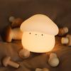 Luz de noche con cabeza de hongo Famosa en Internet para dormitorio mesita de noche linda luz para dormir Recargable por USB para alimentación de bebé luz suave luz táctil