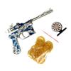 Dragón Dorado de Cinco Garras Color Goma Tendón Pistola Aleación Revólver Goma Tendón Pistola Modelo Arma Artesanía de Metal