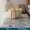 Mesa redonda pequeña nórdica, mesa de centro, mesa auxiliar para sofá, balcón, dormitorio, mesa de centro redonda simple para sala de estar de apartamento de alquiler