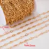 Corte Dream de Três Cores Trevo de Quatro Folhas Corrente de Cobre DIY Elegante Simples Pulseira Colar Joia Corrente Fina Corrente Lisa Material
