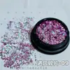 A Manicure da Princesa Fugitiva é Brilhante e Sonhadora com Fragmentos a Laser e Pó de Glitter. Decorações Versáteis de Lantejoulas para Unhas São Super Brilhantes