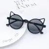 Gatito Gafas de Sol Lindas Color Gelatina Dibujo Animado Niña Foto de Bebé Niña Forma Cóncava Gafas de Sol Huecas Estilo Coreano para Niños