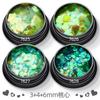 Cross-border magic color mixed green heart love nail art lantejoulas ultrafinas laser flash flash diamante pó acessórios para nail art