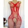 Body calado transparente con entrepierna abierta, medias de una pieza, atuendo de coqueteo sexy y seductor, lencería erótica talla grande