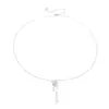 Collar con colgante de luna y rosa de circonita cúbica, sencillo, moderno y dulce, para mujer, con un diseño único y delicado, un toque de lujo y versátil para usar como cadena para la clavícula.