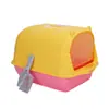 Bandeja de arena para gatos grande, semi-cerrada, de doble propósito, tipo cubierta anti-salpicaduras, a prueba de olores, suministros para mascotas gatos, fabricantes, venta al por mayor