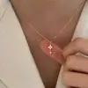 Desbloquea el Latido del Corazón~Collar Mini Llave Zirconia Chapado en Plata S925 con Oro de 18K para Mujer, Cadena de Clavícula de Trébol de Cuatro Hojas de Lujo Ligero de Nicho
