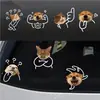 Pegatinas creativas personalizadas para coche, laptop y equipaje con expresión de sorpresa de perro y gato, meme lindo y divertido
