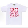 2026 Nueva Marca de Moda Bape Cabeza de Mono Peso Pesado Manga Corta Corte Holgado Unisex Camiseta para Pareja Estudiante