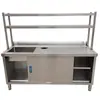 Mesa de Corte de Frutas para Frutería, Banco de Trabajo de Acero Inoxidable, Fregadero, Desagüe de Residuos, Fregadero para Lavar Verduras, Estufa, Uso Comercial y Doméstico, Acero Inoxidable 304