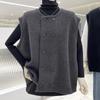 Moda Otoño e Invierno 2025 Chaleco Slim de Doble Botonadura con Cuello Redondo Nuevo Estilo Más Fácil de Combinar Chaleco Suelto Top Exterior para Mujer