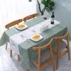 Toalha de mesa PEVA minimalista nórdica, à prova d'água e de óleo, tapete de mesa de jantar lavável e sem necessidade de passar, toalha de mesa retangular para mesa de centro doméstica atacado