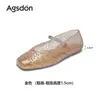 Sapatos Mary Jane Transparentes Aogushi Deng Femininos 2026 Novo Verão Calçados Externos Sapatos de Gelatina de Cristal Solado Macio Sapatos com Furos