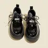 Zapatos de Cuero para Mujer Ultraligeros con Suela Gruesa 2025 Nuevos Mocasines con Cordones y Hebilla Cuero Genuino Tendencia Zapatos que Aumentan la Altura